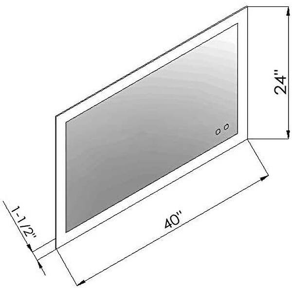 40" LED lighting bathroom wallmounted vanity mirror with contour LED Bed Bath & Beyond 34116618
